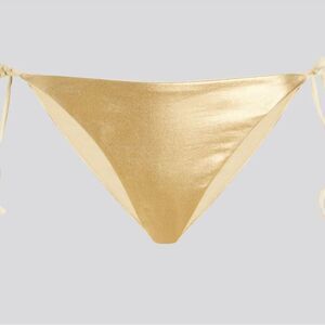 SOLID AND STRIPED gold string bikini bottom size XS